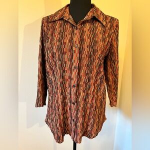 Como Stretch Long Sleeve Blouse